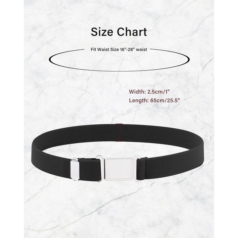 Boy Kids Magnetic Buckle Belt - Adjustable Elastic Child Belts
