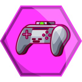 Retro Video Game Console Symbols Level World Cartoon Vinyl Sticker (2" Wide, Controller)