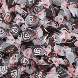 Black Licorice Swirl Kosher Salt Water Taffy Candy Bulk - Individually Wrapped Old Fashion Saltwater Taffy (1 Pound)