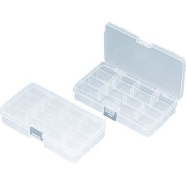 リングスター ポケットケース クリア L165×W95×H30mm 仕切板6枚付 PC-162