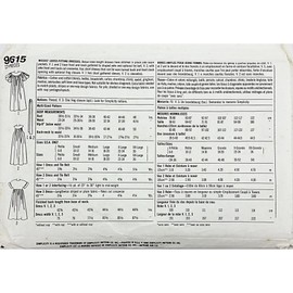 Simplicity Pattern #9615 SIZE: ALLMISSES' LOOSE-FITTING DRESSES