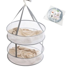 Mitas Flat Drying Net, Flat Drying Laundry Net, Foldable, 2 Tiers, Flat Drying, Laundry Hanger, Clothes Drying Net, Laundry Goods, Knit, Sweater, Stylish, Fashionable, Deform-Prevention, Folding