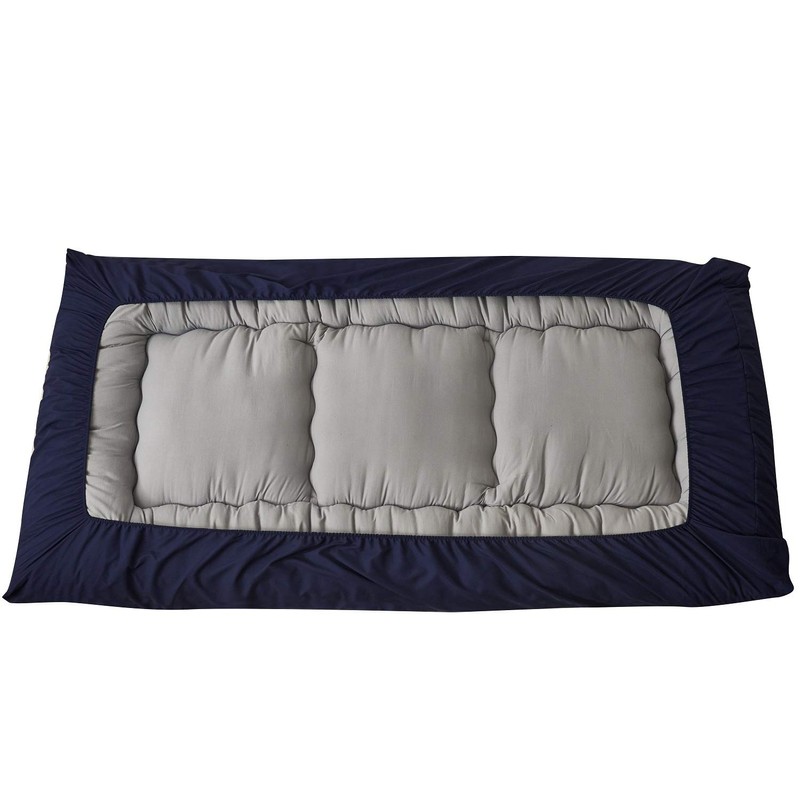 Futon Fitted Sheet Cover, Semi-Double, One-Touch Sheet, Navy, Plain, Washable,