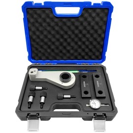 ZKTOOL 9PC Engine Timing Tool Kit for Maserati Geberit President Levante 3.0T M156C Engine，with Dial Indicator, TDC Measuring Point Tool, Camshaft Locking Tool, Replacement No. 900028263 900028363