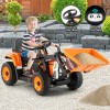JOYLDIAS 12V Electric Orange Ride On Car Excavator Truck Digger