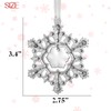 LIFE&FOOT Christmas Tree Ornaments 2025 Snowflakes Hanging Charm Decorative Pendant