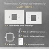 ANTOBLE Thermostat Wall Plate Backplate THP2400A1027W White Coverplate Assembly Compatible
