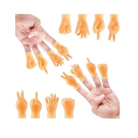 6pc Mini Hands Cat Pet Funny Toy Fingers Posing Social Media Photo Props Fun Realistic Fingertip Puppet Wearable Hands