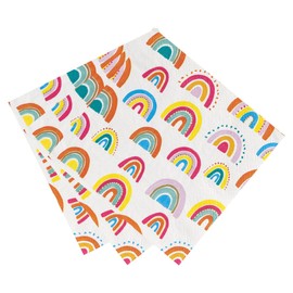 Talking Tables Rainbow Cocktail Napkins Disposable Party Napkins for Birthdays Baby Showers Kids Parties 1st Birthdays Easter Mother's Day Made in EU 3 Ply 25cm