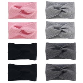 Pack of 8 Headbands, Elastic Headbands, Sports Headbands, Women's Headbands, Soft Headbands, Fashionable and Simple Headbands