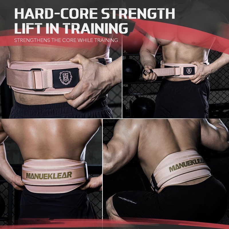 Weight Lifting Belt, Lifting Belts for Women Men, MANUEKLEAR Weightlifting
