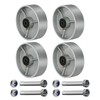 LONGRUNFORU 6" x 2" Industrial Casters, Steel Cast Iron Wheel