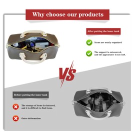 Lckaey Purse Inserts for Speedy 25 Organizer Insert, for monogram bag, HandBag protective insert Tote Bag and hand bag protector, organizer insert 1083red-M