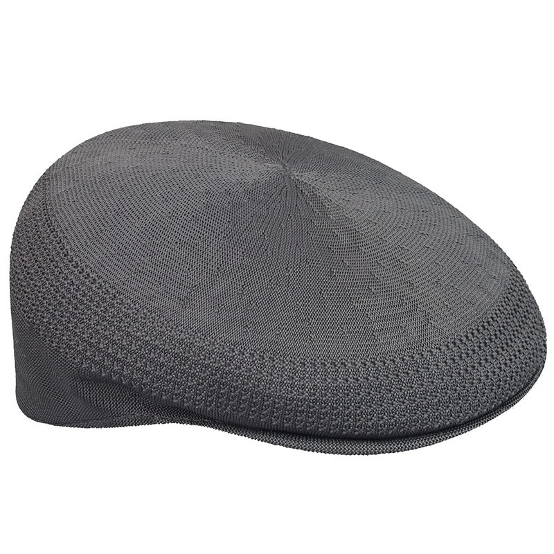 Kangol Tropic Ventair 504 Flat Cap, Grey (Charcoal), Small