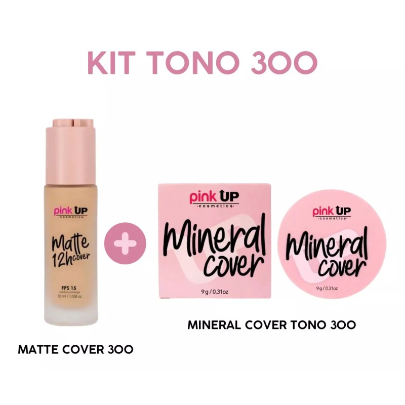 Pink Up Kit Maquillaje Matte Cover Pink Up 12 Horas