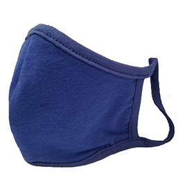 Clean & Clear Microfiber (MADE IN USA) Washable & Reusable Cotton Facial Mask - Face Mask & Coverings(Blue-2 Mask)