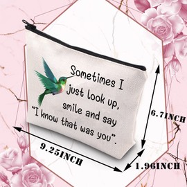BDPWSS Hummingbird Makeup Bag Hummingbird Memorial Gift Sometimes I Just Look Up Smile And Say I Know That Was You Gift (That was you Hummingbird)
