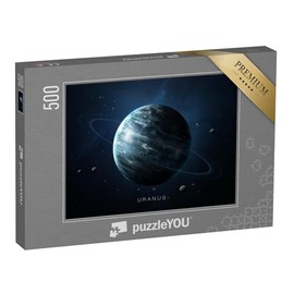 puzzleYOU: Puzzle 500 Piece "Uranus with Ring, NASA Picture" - Planets Puzzle Collection