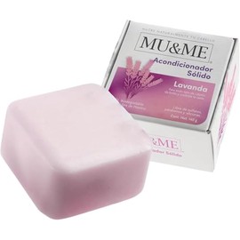 MU&ME Acondicionador Solido para el Crecimiento y Contol Caída - Acondicionador Sin Sulfatos y Parabenos con Lavanda para el Cabello - Hecho en Mexico (Lavanda) (140gr)