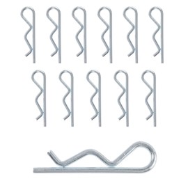 SCUARI 12PCS Hitch Pin,Car Accessories Cotter Pins,Carbon Steel Trailer Hitch Pin,Heavy Duty Spring Retaining Wire R Clips M3x60mm,Suitable for Most Trailers,Tractors,Mowers,Carts,Trucks