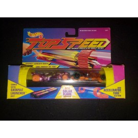 Hot Wheels VTG Hot Wheels Top Speed Set #12511 purple & orange car Catapult Launcher NEW!!!
