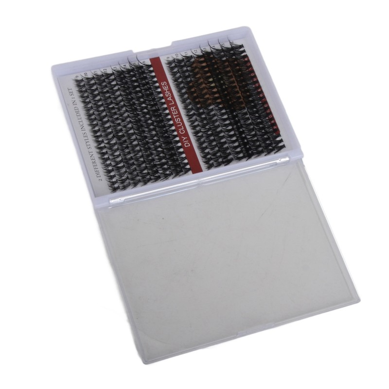 DIY Lash Extension Kit 240pcs Individual Eyelash 9‑16mm Clusters Eyelash