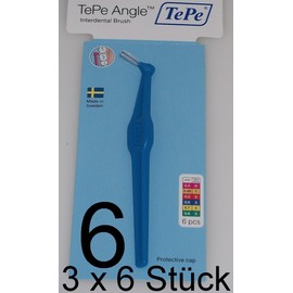 TePe Angle Interdental Brushes 0.6 mm Blue Pack of 18
