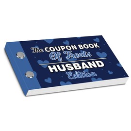 RED OCEAN Husband Coupon Book, Novelty Gift For Him, Couples Christmas Stocking Filler, Anniversary Birthday Gift For Husband, Husband Gift From Wife, Fun Coupon Booklet For Partner