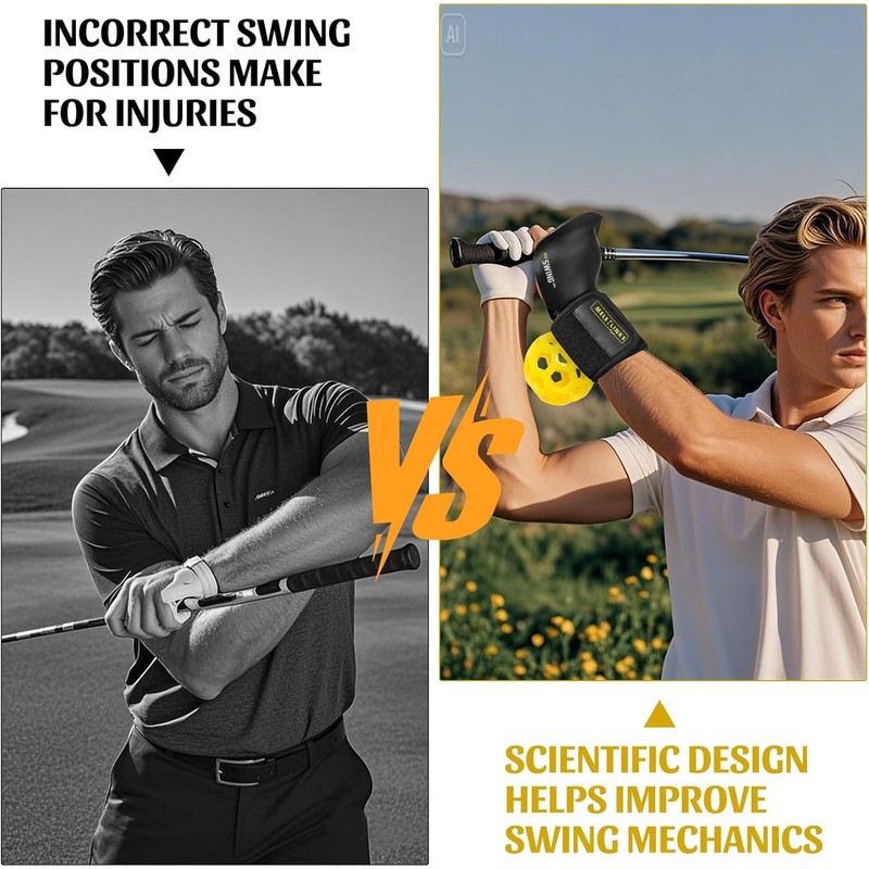 HoldOneLight Golf-Schwung-Trainer, Golf-Trainingshilfe, Golf-Handgelenk-Trainingshilfe, Golf-Trainingshilfe, Golf-Schwung-Trainer, Essential Swing Posture Corrector