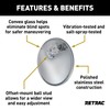 Retrac 609898 8-1/2-Inch Stainless Steel Offset-Mount Convex Mirror Head with