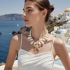 Bocar Gold Starfish Pendant Necklace for Women Starfish Chunky Statement