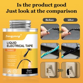 Fengyang® Liquid Electrical Tape, Liquid Rubber, Liquid Insulating Rubber, Liquid Rubber Black, Liquid Insulation Tape, Liquid Rubber, Liquid Insulating Rubber (Black)