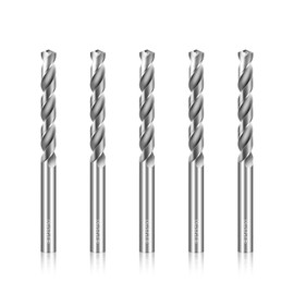 3mm Drill Bits Solid Carbide Drill Bits, Metric Drill Bit Set, Tungsten Carbide Drill Bit Set for Stainless Steel Hardened Steel Cast Iron Alloy Copper, 5 Pcs