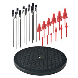 HUBEST 7.5" Round Heavy Duty Swivel Rotating Stand with 22 PCS Clip Sticks Gundam Model Hobby Modeling DIY Card Photo Memo