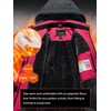 TACVASEN Women's Winter Jacket Waterproof Ski Snow Jacket Fleece Windproof