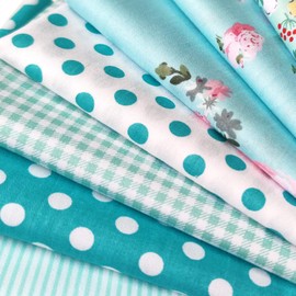 Gnognauq 8 Pieces Pretty Flower and Dots Fat Quarters Quilting Fabric Fabric Bundles for Quilting Sewing and Crafting Project (18x22 inch)