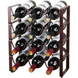 Estante del Vino del apilamiento del Hierro Estante del Vino del Metal de la encimera del freestanding pequeños sostenedores de la Botella de Vino Soporte del Organizador,B4
