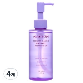 Papa Recipe Eggplant Pore Clearing Pure Watery Cleansing Oil, 4 pieces, 150ml / 파파레서피 가지 모공 클리어링 퓨어 워터리 클렌징 오일, 4개, 150ml