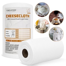 1 Roll Cheese Cloth for Straining 100% Natural Cotton Reusable Cheese Cloths for Cooking, Bleached Cheesecloth Table Runner for Wedding, Decoration, Polishing, Straining(1x100 Yard, Grade 10)