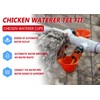 Chicken Waterer Cups, Pack of 6 Chicken Waterer PVC Tee