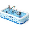 Inflatable Pool with Seats, Size:130"x 72" x 22" Ultra Thick