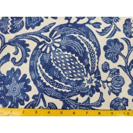 P/Kaufmann Batik Floral in Indigo BTY 54" Wide P Kaufmann 100% Cotton Slub