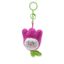 Handmade Crochet Cute flower Keychain,car Décor,Decorative Bag Charm,Includes Keychain and Strap