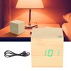 Hapivida Digital Alarm Clock Wood Effect Smart Table Alarm Clock