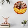 Autravelco Minimalist Wood Clock Analog Round Non-Ticking Homemade Bread Baked