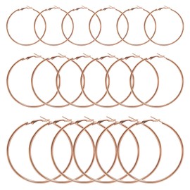 60pcs Earrings Beading Hoop Earrings Finding Rose Gold Hypoallergenic Hoop Earrings Open Beading Hoop for Jewelry Making DIY Crafts Art Creation Girl Women Gift Wedding Party Favor