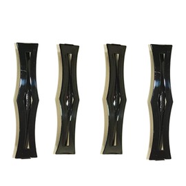 Mytoptrendz® 4 pcs -Barrettes Open Style Metal Hair Clips Slide Styling Accessories (Style 2- Black)