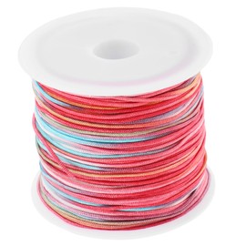 Operitacx Geflochtene Farbige Schnur 1 Rolle für Schmuckherstellung Bastelseil Selbstgemacht Kordelzug Halskettenkordel Elastisch Vielseitig Einsetzbar