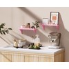QsQueen Scalloped Pink Wood Wall Shelf – 17" Floating Shelf