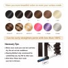 YILITE Extensiones Cabello Natural 14in Balayage Balayage Marr 40gr